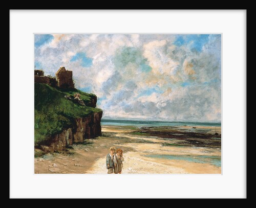 The Beach at Saint-Aubin-sur-Mer by Gustave Courbet