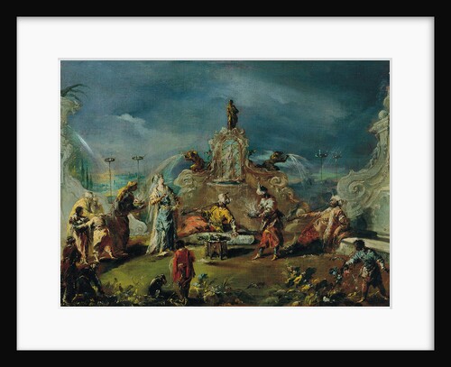 Scene in the Garden of a Serraglio by Giovanni Antonio Guardi