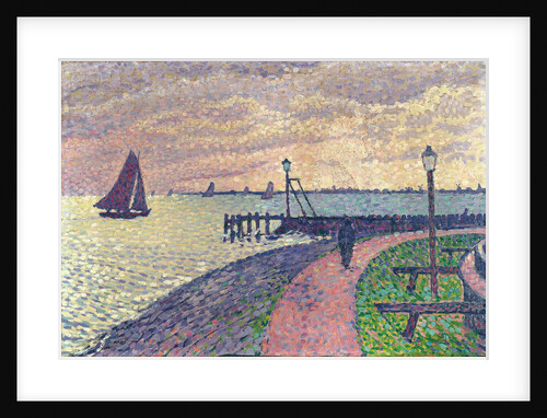 Entrance to the Port of Volendam by Théo van Rysselberghe