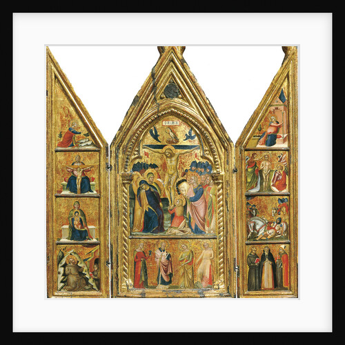 Portable Triptych with a central Crucifixion by Lorenzo Veneziano