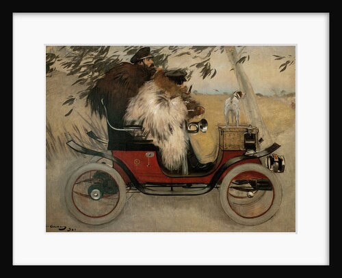 Ramon Casas and Pere Romeu in an Automobile by Ramon Casas