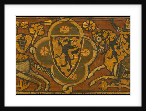 Ceiling panel with a fight between a Christian knight and a Muslim by Anonymous