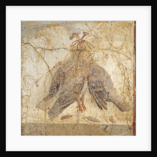 Still Life with the birds hanging from a nail by Roman master