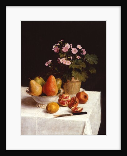 Still life with primroses and pears by Henri Fantin-Latour