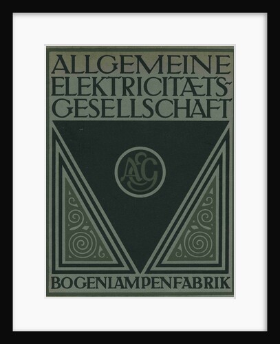 Title page of an AEG product brochure by Peter Behrens