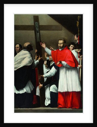 The Exaltation of the Holy Nail with Saint Charles Borromeo by Carlo Saraceni