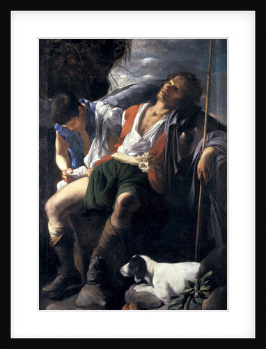 Saint Roch Comforted by an Angel by Carlo Saraceni