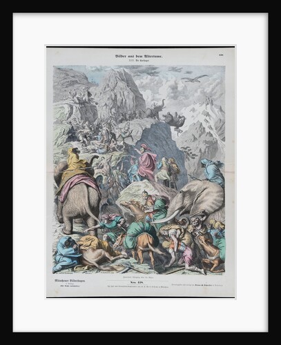 Hannibal Crosses the Alps (from Münchener Bilderbogen) by Gottlob Heinrich Leutemann