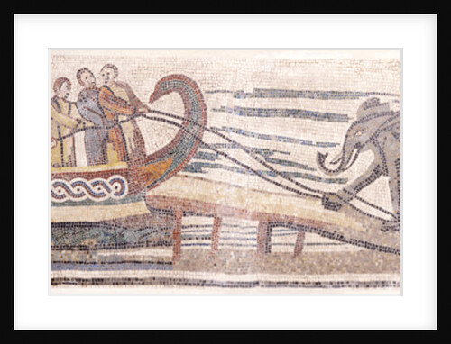 Boarding an elephant on a ship by Classical Antiquities