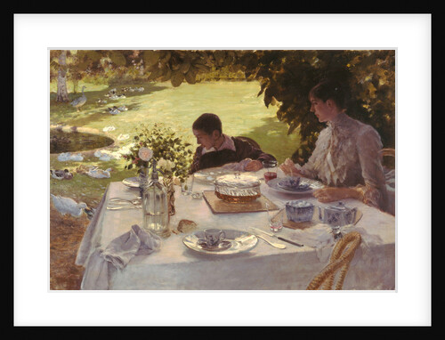 Breakfast in the garden by Giuseppe De Nittis