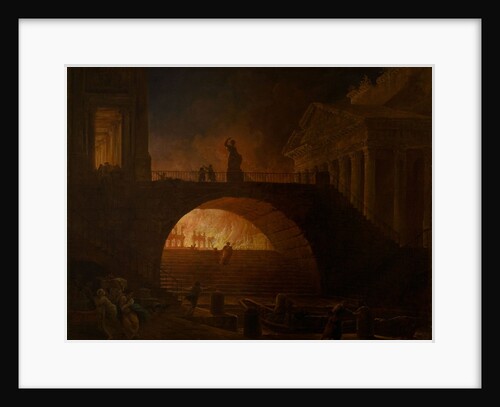The Burning of Rome by Hubert Robert
