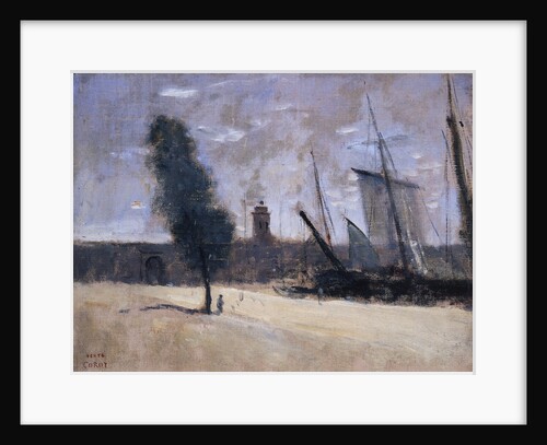 Dunkirk, Ramparts and Entrance to the Harbour by Jean-Baptiste Camille Corot