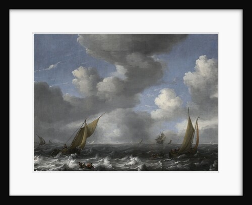 Seascape with Fishing Boats by Ludolf Bakhuizen