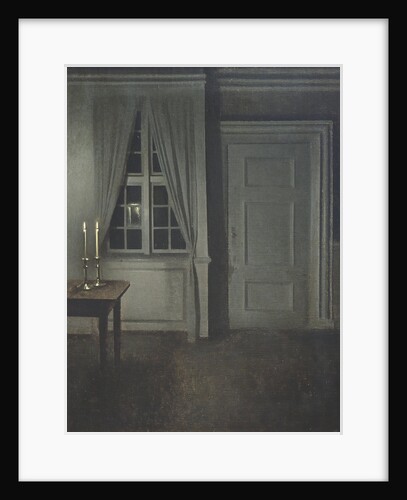 Interior with Two Candles by Vilhelm Hammershøi