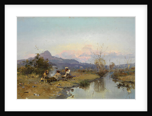 The Hunters at Rest by Sergei Ivanovich Vasilkovsky