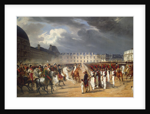 Invalid Handing a Petition to Napoleon at the Parade in the Court of the Tuileries Palace by Horace Vernet