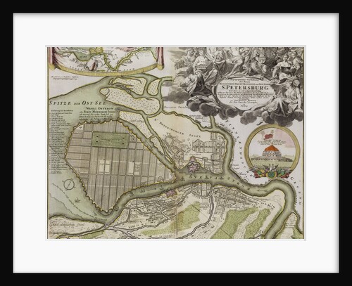 Map of Petersburg (Saint Petersburg master plan) by Jean-Baptiste Alexandre Le Blond