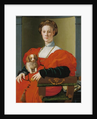 Portrait of a Woman with a Small Dog by Pontormo
