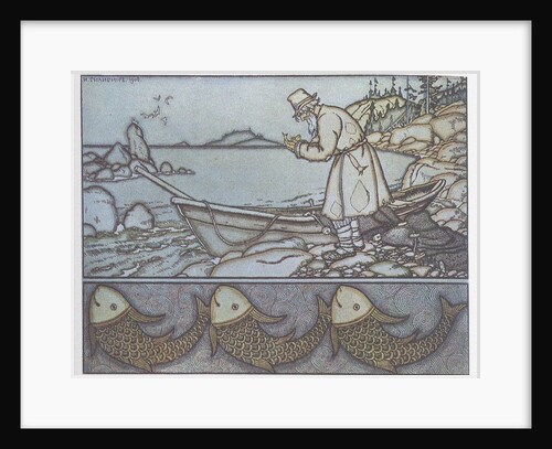 Illustration to the The Tale of the Fisherman and the Fish by Ivan Yakovlevich Bilibin