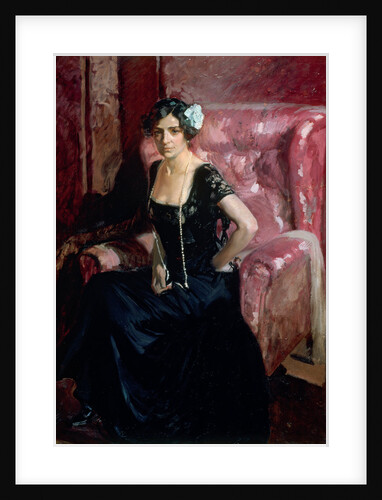Clotilde in an Evening Dress by Joaquín Sorolla y Bastida