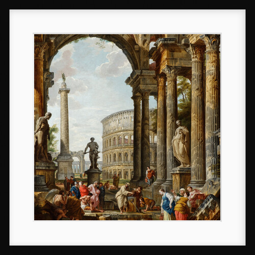 The Philosopher Diogenes Throwing Down His Bowl by Giovanni Paolo Panini