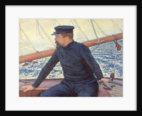 Paul Signac on his boat by Théo van Rysselberghe