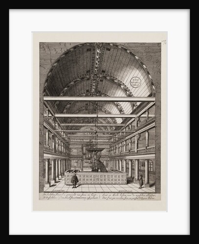 Interior of the Portuguese Synagogue in Amsterdam by Jan Veenhuysen