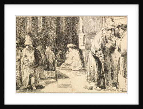 Jews in the Synagogue by Rembrandt van Rhijn