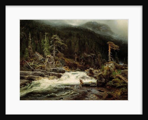 Waterfall in Telemark by August Cappelen