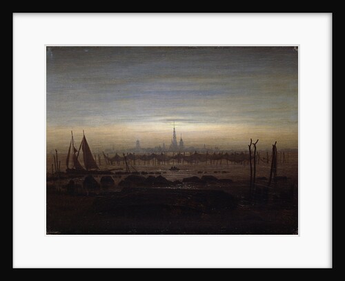 Greifswald in moonlight by Caspar David Friedrich