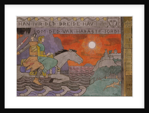 Åsmund and the Princess riding Home by Gerhard Munthe