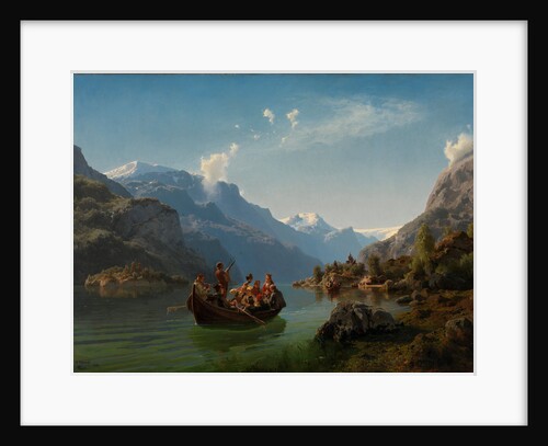 Bridal journey in Hardanger by Hans Gude