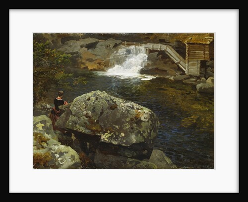 By the Mill Pond by Hans Gude