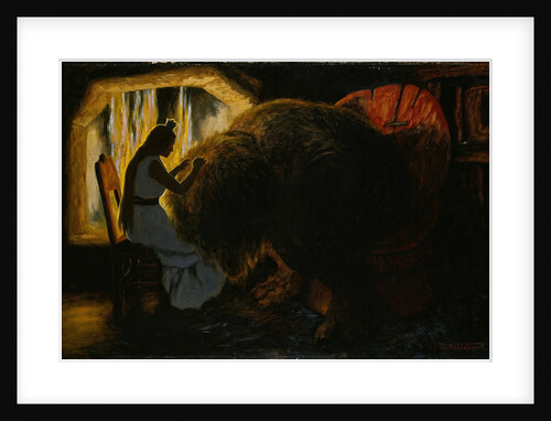 The Princess picking Lice from the Troll by Theodor Kittelsen