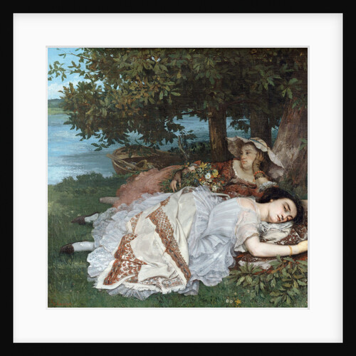 Young Ladies on the Bank of the Seine by Gustave Courbet