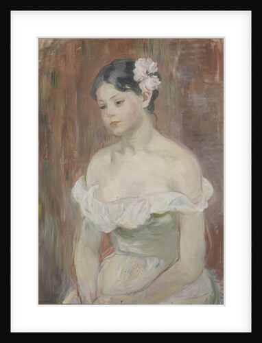 Girl with decollete (The Flower in Hair) by Berthe Morisot