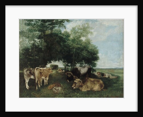 Nap during the Haying Season, Doubs Mountains by Gustave Courbet