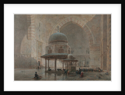 Interior of the Mosque-Madrassa of Sultan Hassan in Cairo by Edward Goodall