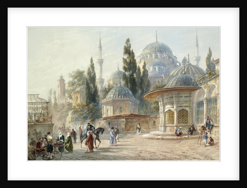 The Sehzade Mosque in Constantinople by Eugène-Napoleon Flandin