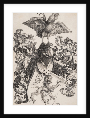 Coat of Arms with a Lion and a Cock by Albrecht Dürer
