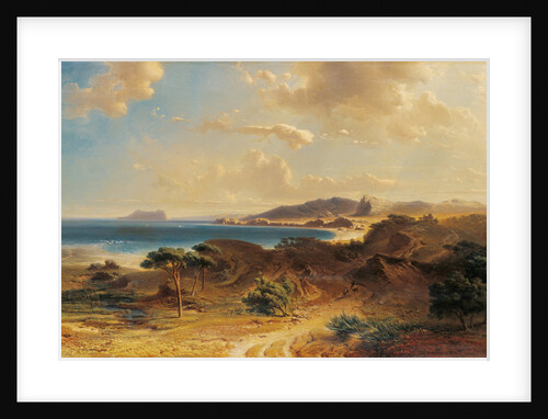 Beach at Estepona with a View of the Rock of Gibraltar by Fritz Bamberger