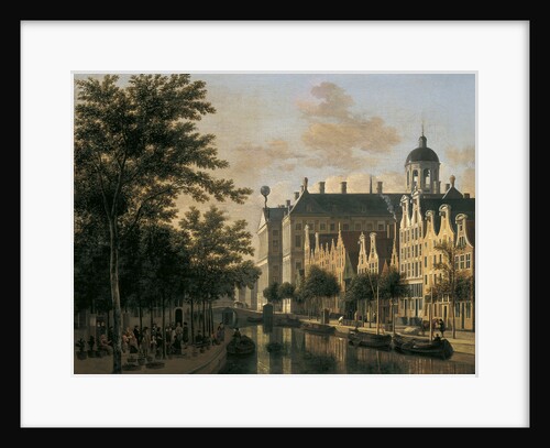 The Nieuwezijds Voorburgwal with the Flower Market, Amsterdam by Gerrit Adriaensz Berckheyde