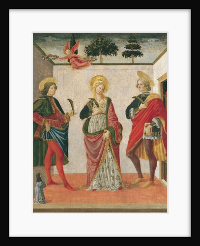 Saint Cecilia between Saint Valerian and Saint Tiburtius with a Donor by Francesco Botticini