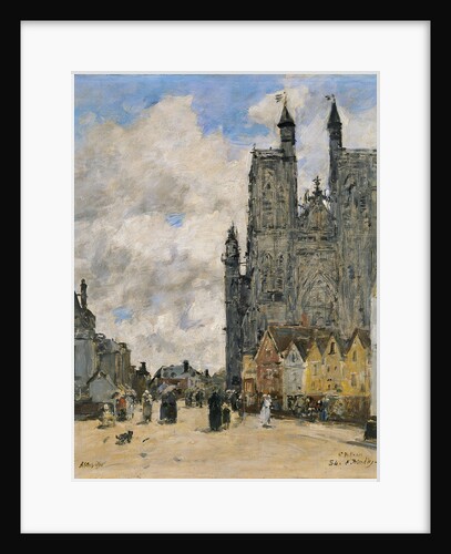 The Square of the Church of Saint Vulfran in Abbeville by Eugène-Louis Boudin