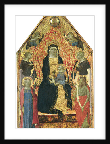The Virgin and Child enthroned between four Angels and Saints by Bartolomeo Bulgarini