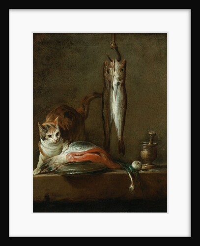 Still Life With Cat and Fish by Jean-Baptiste Siméon Chardin