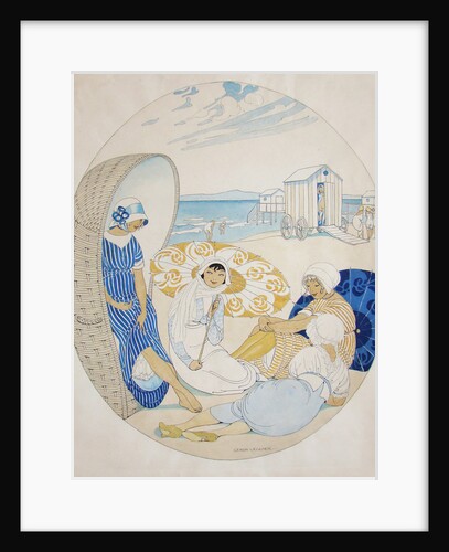 Chatting on the Danish Beach by Gerda Wegener