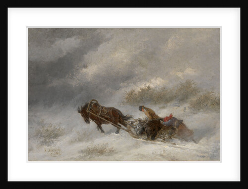 Bear Hunters in the Blizzard by Nikolai Yegorovich Sverchkov