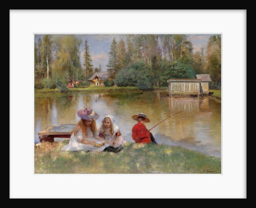 Children by the Lake by Konstantin Yegorovich Makovsky