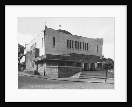 The newly built of Neolog synagogue in Zilina (Slovakia), designed by Peter Behrens in 1928 by Anonymous